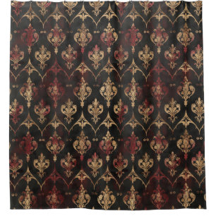 Persian Gold Damask Noir Pattern (5)