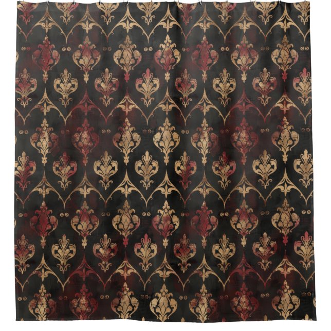 Persian Gold Damask Noir Pattern (5) (Front)