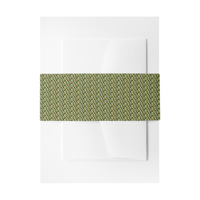 Persian Green Satin Ribbon Invitation Belly Band (Front Example)