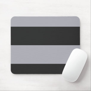 Persian Grey and Grey Simple Extra Wide Stripes Mouse Pad