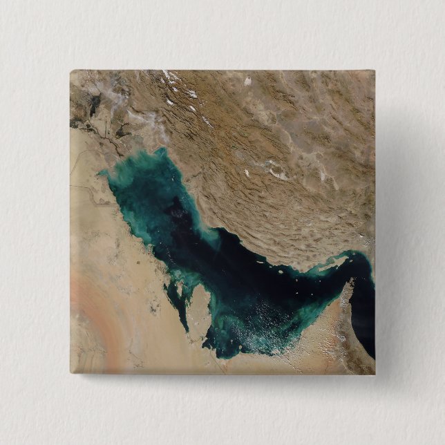 Persian Gulf 2 Inch Square Button (Front)