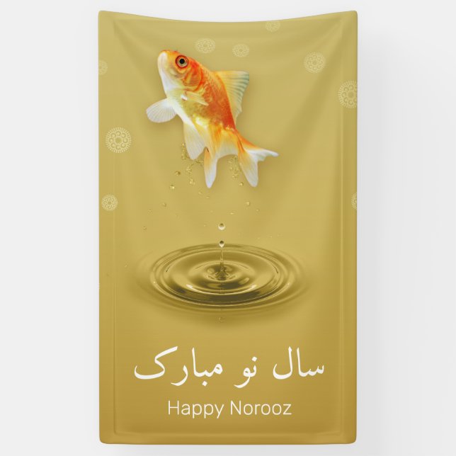 Persian Happy New Year Norooz Fish Banner (Vertical)