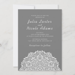 Persian Jewel Arch Ordinate Mandala Wedding Invitation