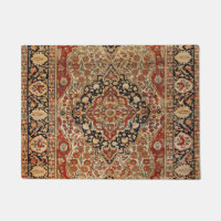 Persian Kashan Burnt Orange Yellow 