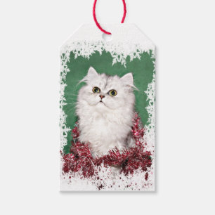 Persian kitten Christmas Gift Tags