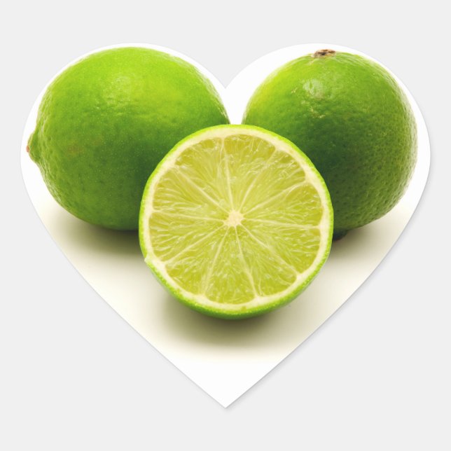 Persian lime heart sticker (Front)