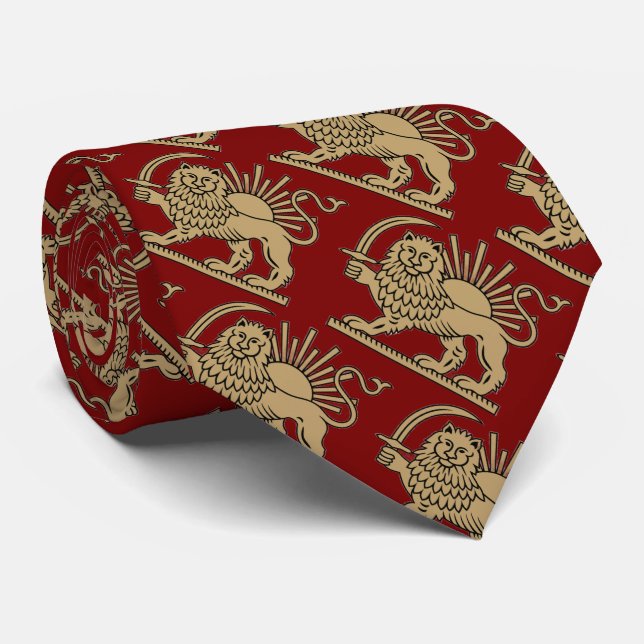 Persian Lion and Sun Tie (Rolled)
