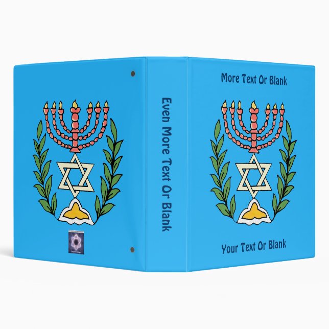 Persian Magen David Menorah Binder (Background)