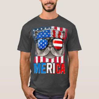 Persian Merica 4th of July Cat American Meowica T-Shirt