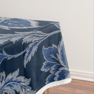 Persian Midnight Garden   Luxury Navy Blue  Tablecloth