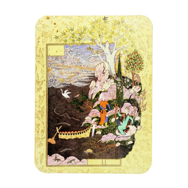 Persian Miniature: Salaman & Absal Postcard Magnet (Vertical)