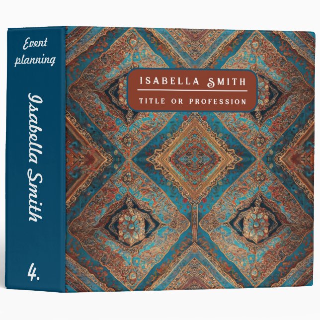 Persian Modern Beautiful Old Pattern Collection Binder (Front/Spine)