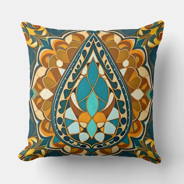 Persian Mosaic Throw Pillow (Front)