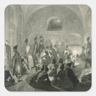 Persian Mosque at Yerevan, Armenia, a Night During Square Sticker