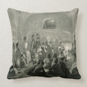 Persian Mosque at Yerevan, Armenia, a Night During Throw Pillow