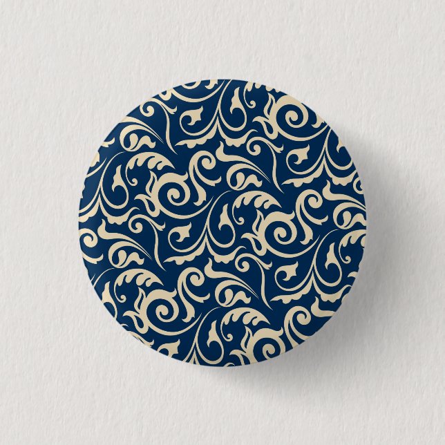 Persian Motifs Inspiration 1 Inch Round Button (Front)