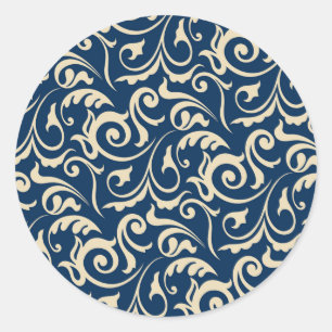 Persian Motifs Inspiration Classic Round Sticker