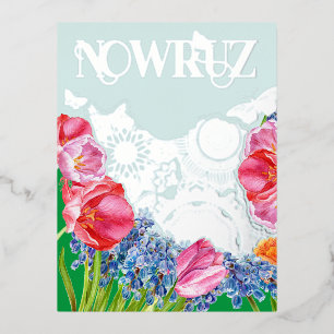 Persian Nowruz Foil Postcard