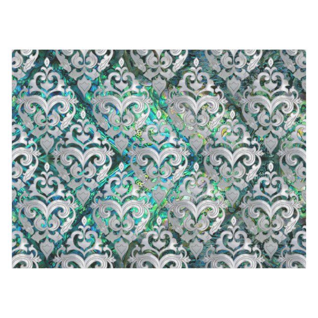 Persian Oriental  pattern abalone and pearl Tablecloth (Front (Horizontal))