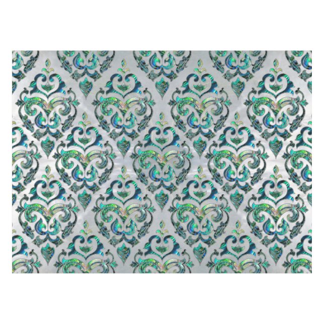Persian Oriental  pattern abalone and pearl Tablecloth (Front (Horizontal))