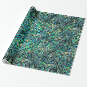 Persian Oriental pattern abalone and silver Wrapping Paper