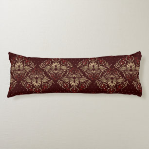 Persian Oriental pattern deep red and gold Body Pillow