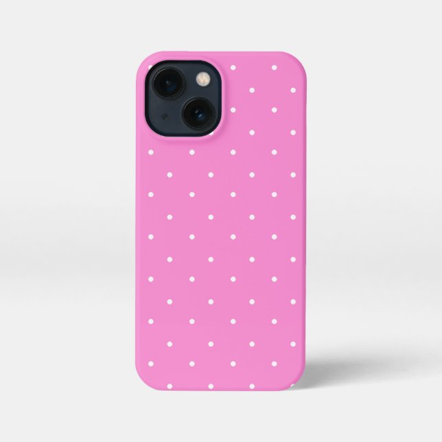 Persian Pink and White Polka Dots  iPhone Case (Back)