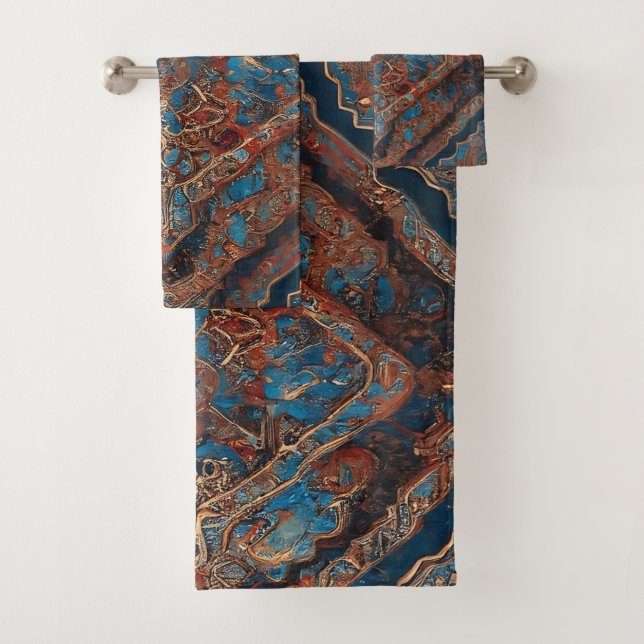 Persian Popular Beautiful Old Pattern Collection Bath Towel Set (Insitu)