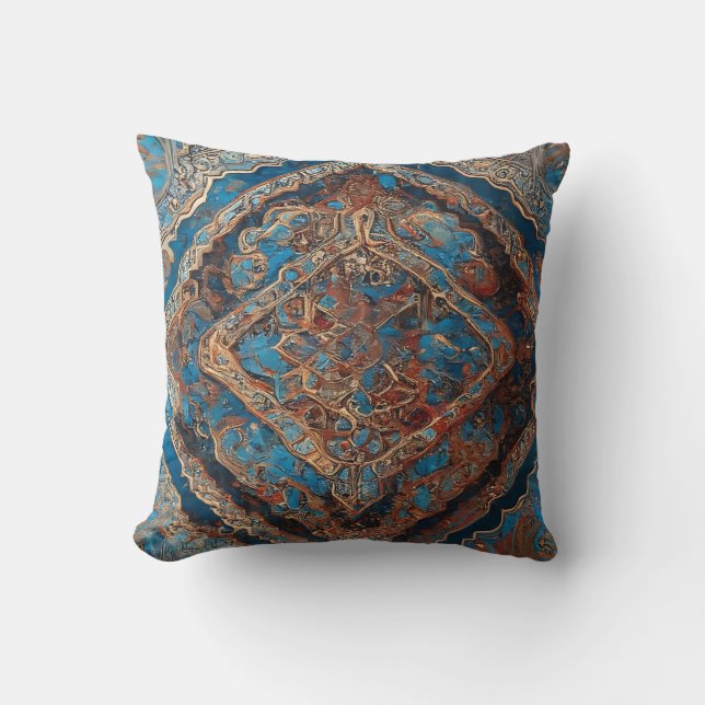 Persian Popular Beautiful Old Pattern Collection Throw Pillow (Front)