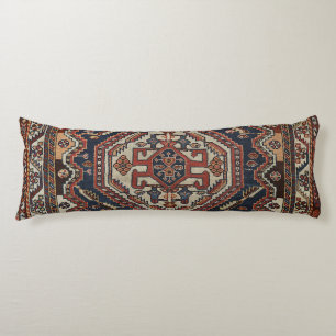 Persian Qashqai Aztec Royal Blue Red Body Pillow