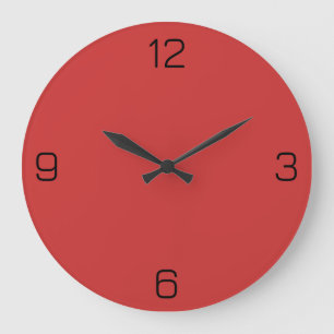 Persian Red CA3433 Colour with Add Your Name Optio Large Clock