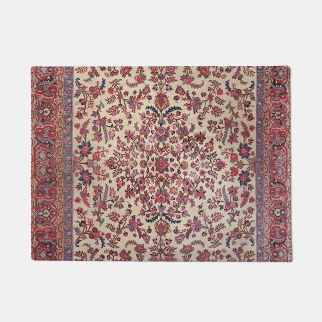 Persian Red Pink Light Blue Purple  Doormat (Front)