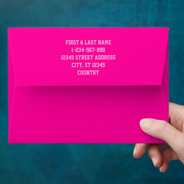 Persian Rose solid deep pink Envelope (Hand)