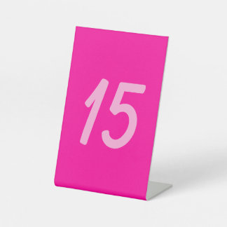 Persian Rose solid deep pink Pedestal Sign