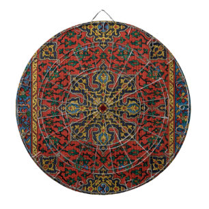 Persian Rug Carpet Red Blue Classic Dartboard