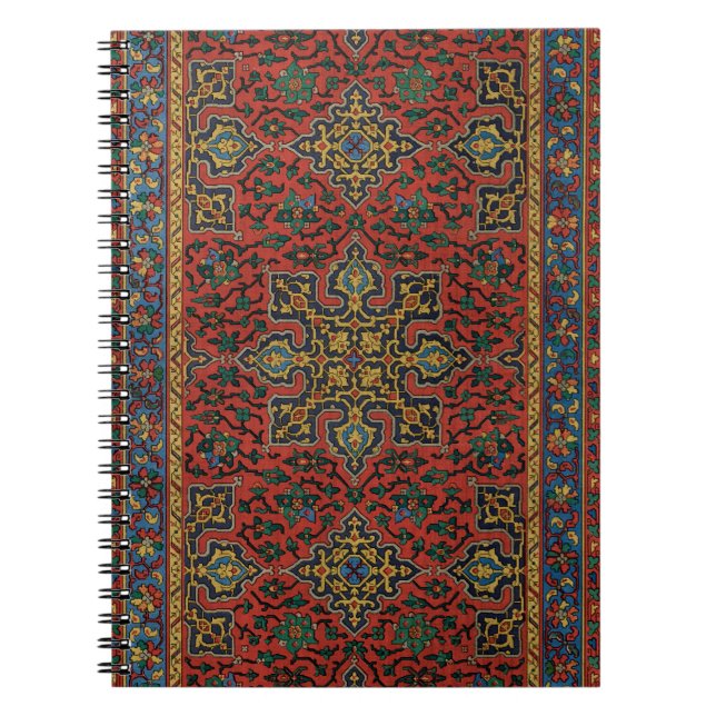 Persian Rug Carpet Red Blue Classic Notebook (Front)