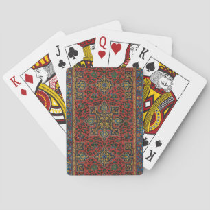 Persian Rug Carpet Red Blue Classic Playing Cards