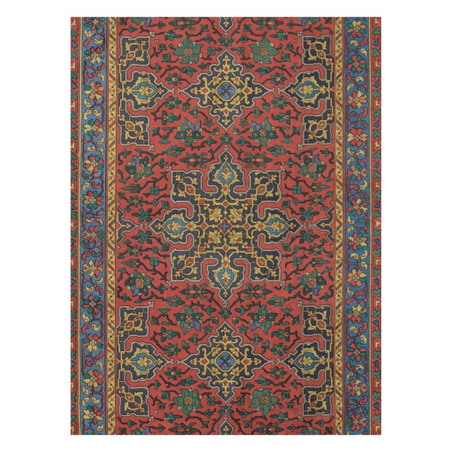 Persian Rug Carpet Red Blue Classic Tablecloth (Front)