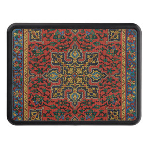 Persian Rug Carpet Red Blue Classic Trailer Hitch Cover