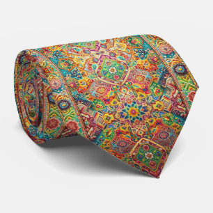 Persian Rug Oriental Rug Rainbow Color Pattern Tie