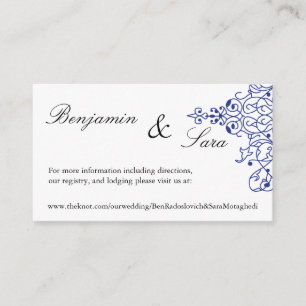 Persian Scroll Wedding Website Card