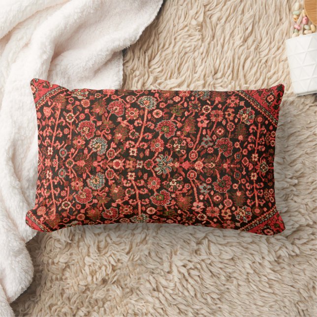 Persian Silk Rug Print  Lumbar Pillow (Blanket)