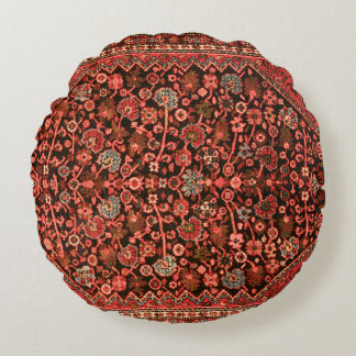 Persian Silk Rug Print  Round Pillow