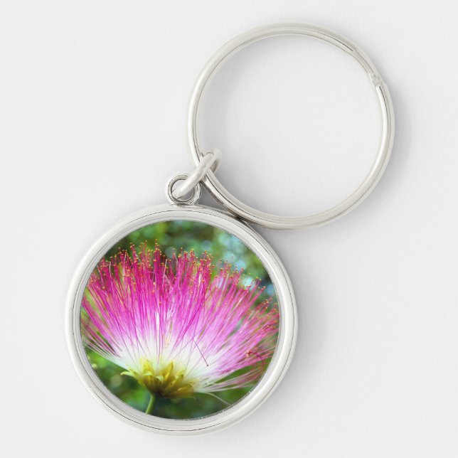 Persian Silk Tree Flower Key Ring (Front)