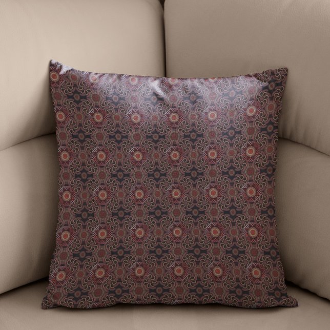 Persian sunniest framed ethnic pattern throw pillow (Creator Uploaded)