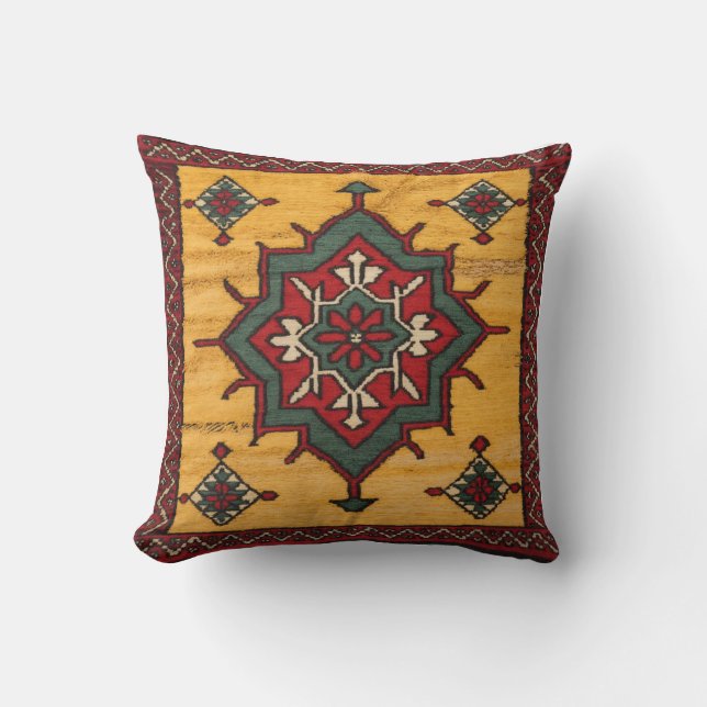 Persian Sunshine" Kilim Pillows:  Throw Pillow (Front)