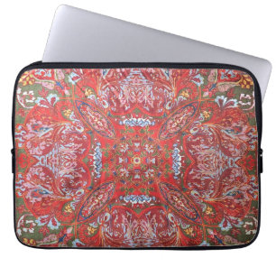 Persian Textile Jewel Tone Fabric Photo  Laptop Sleeve