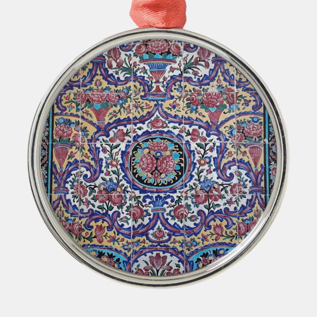 Persian Tiles Metal Ornament (Front)