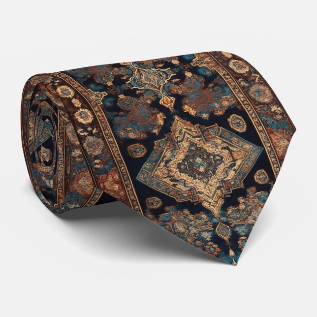 Persian Trendy Beautiful Old Pattern Collection Tie (Rolled)