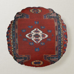 Persian Turkish Oriental Rug Carpet Round Pillow